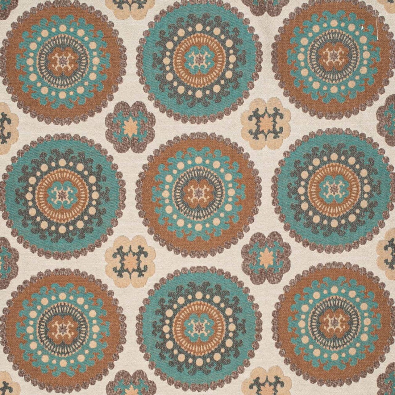 Aqua - Aqua Teal Abstract Geometric,global Upholstery Fabric 54 Inches"